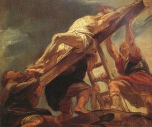 Peter Paul Rubens The Raising of the Cross (mk05) France oil painting art